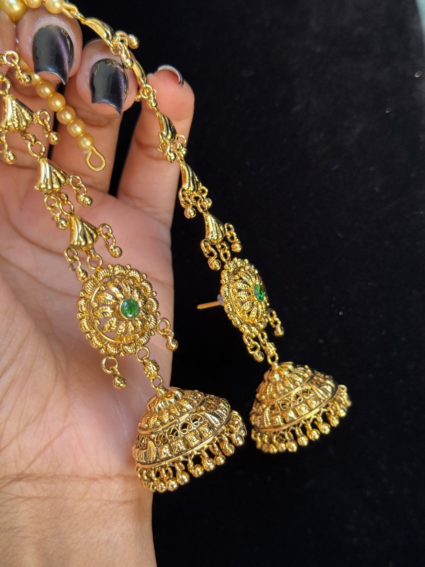 Gold look jhumka