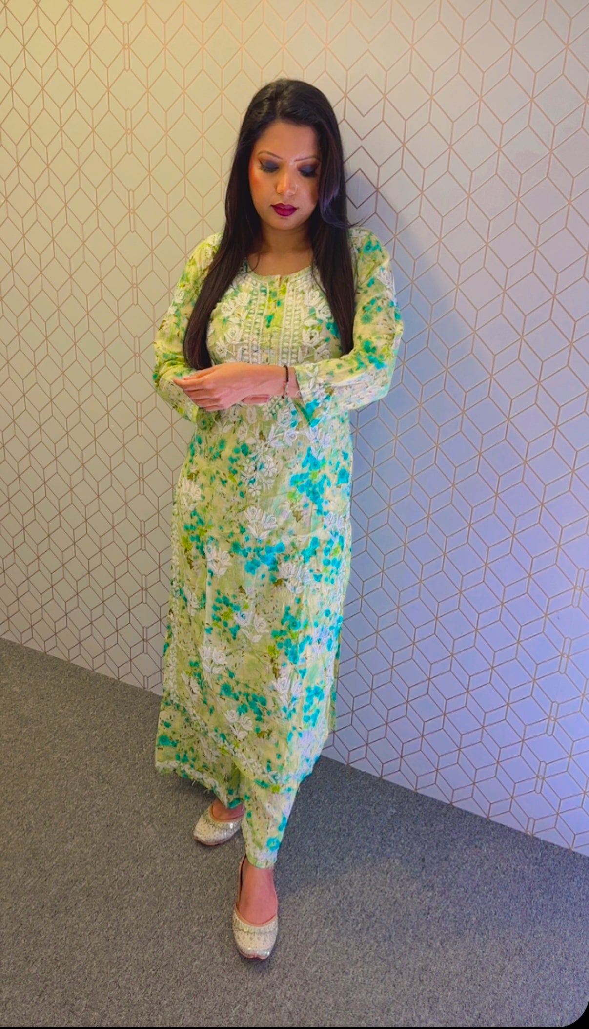 Chikankaaribazzar kurta set