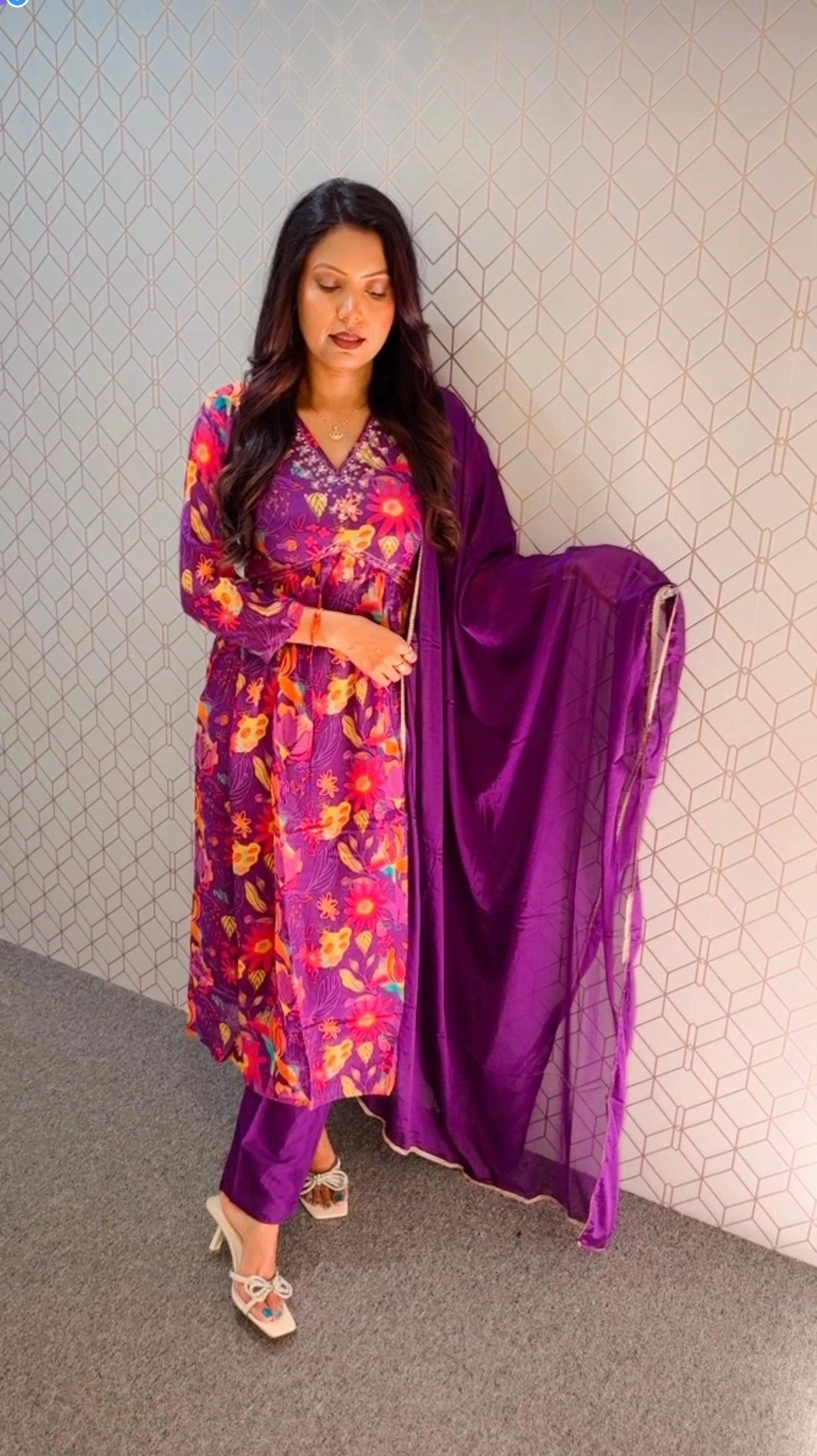 Aliya style suit (Purple)