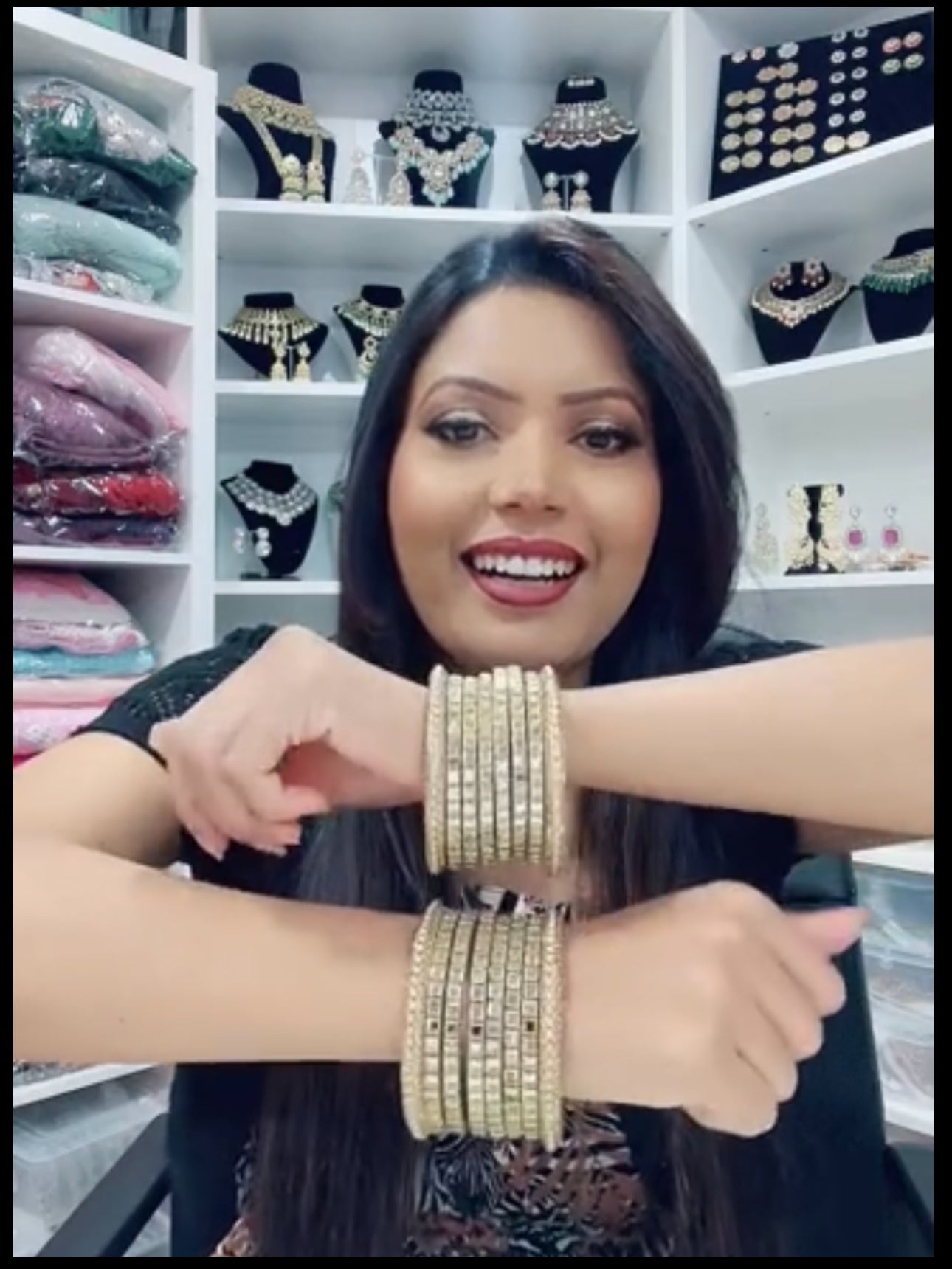 Golden bangles set