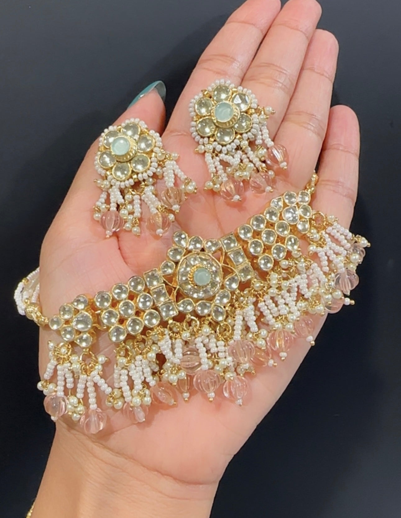 Pachi kundan choker set