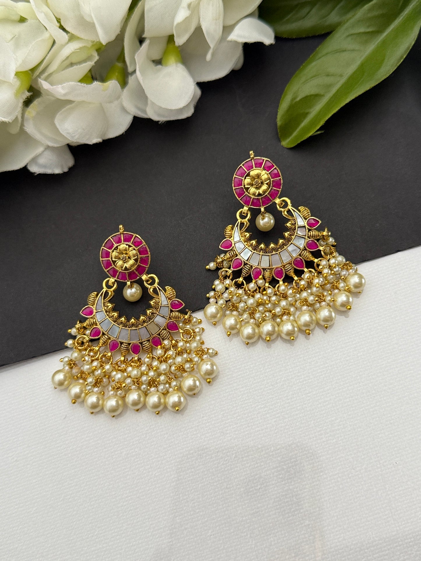 Pachi kundan earrings