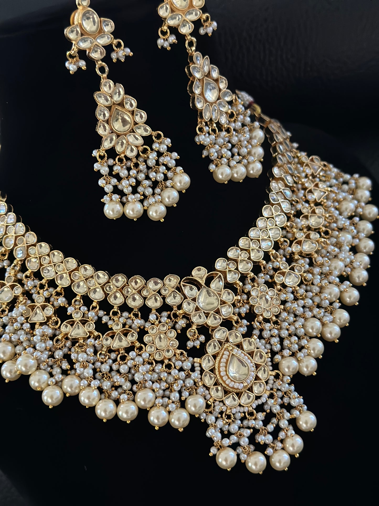 Pachi kundan necklace set