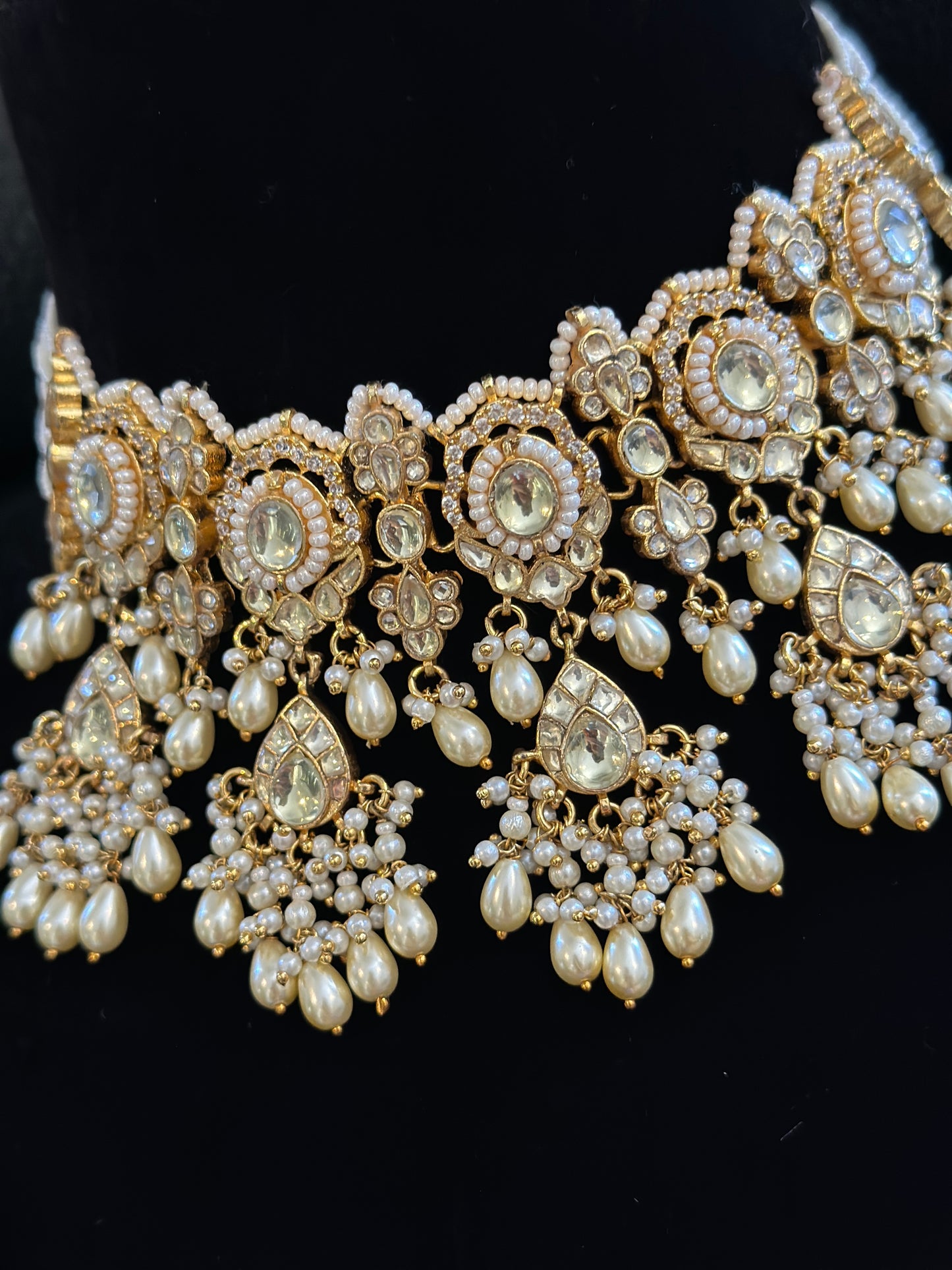 Premium set in Pachi kundan