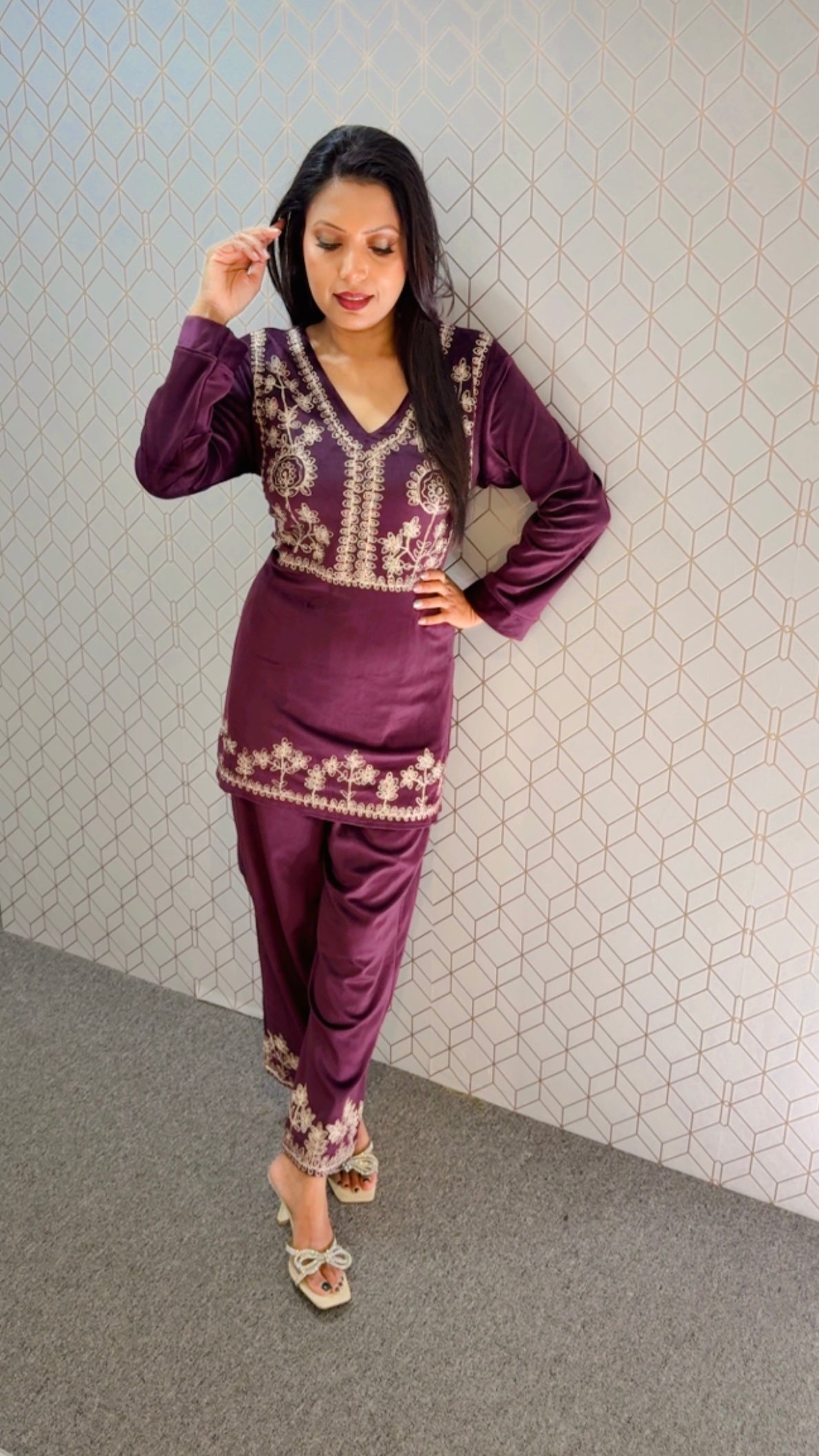 Velvet cord set