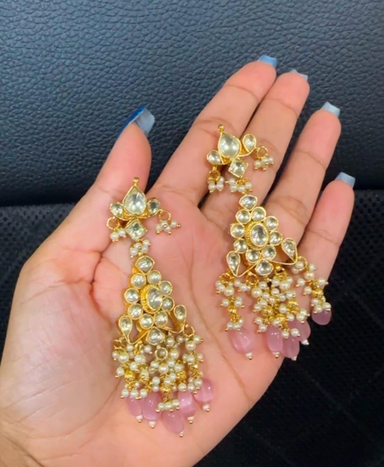 Pachi kundan necklace set