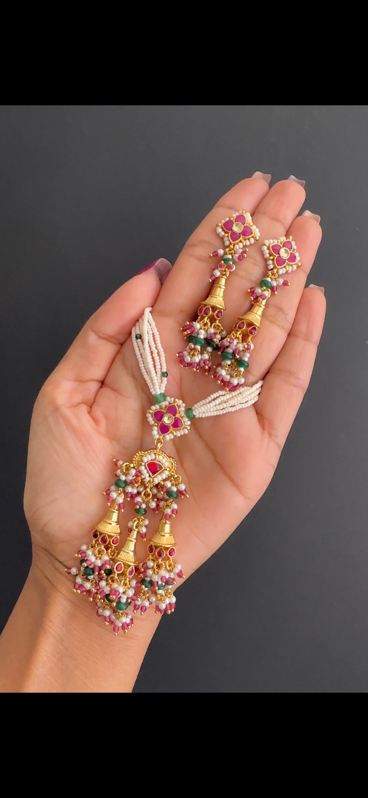 Pachi kundan pendant set