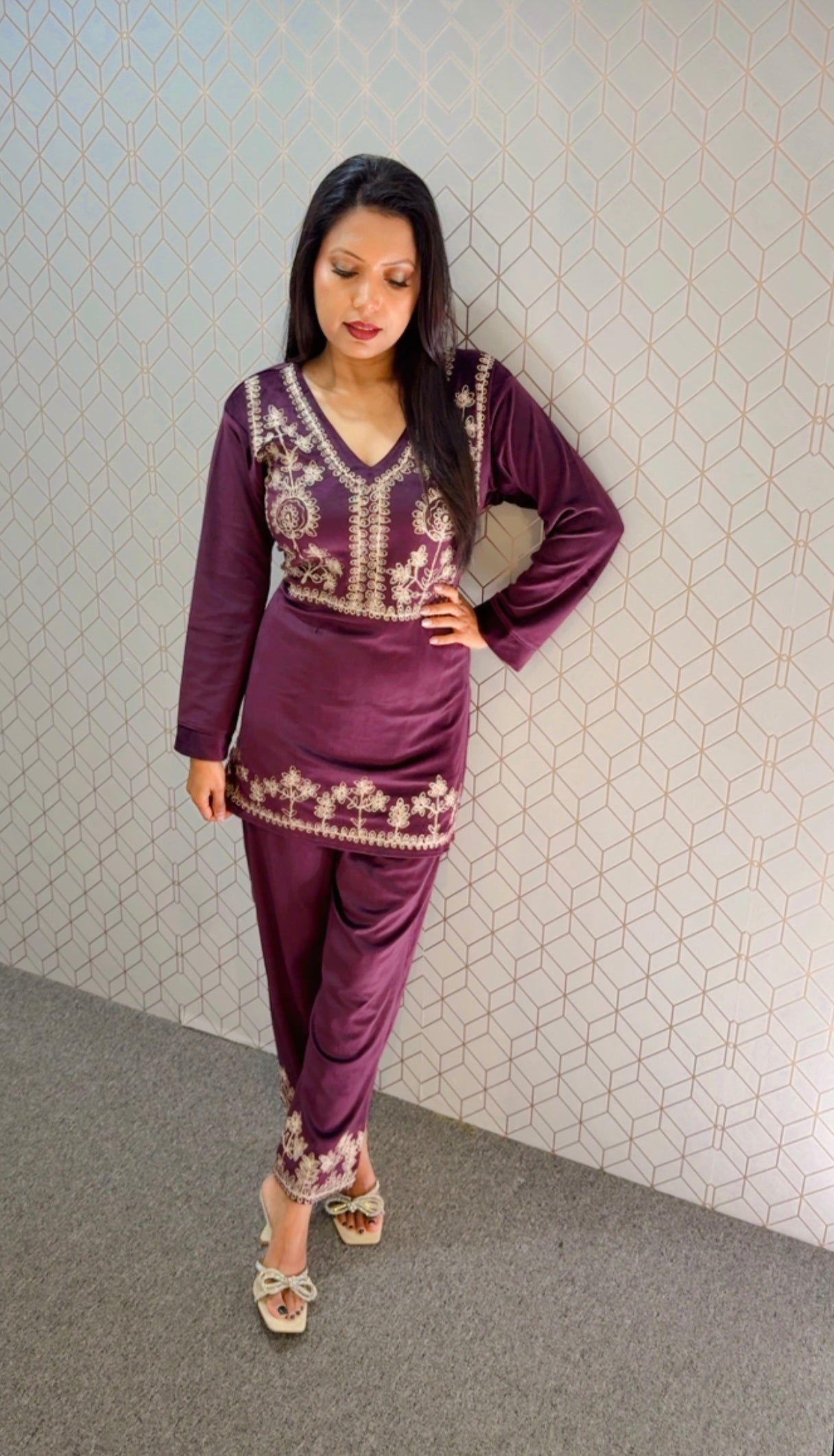 Velvet cord set