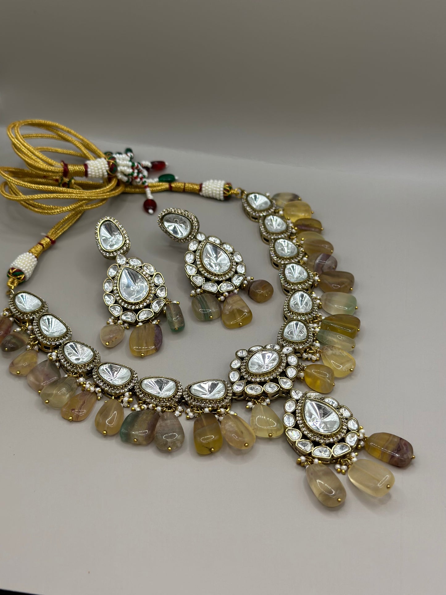 Moissanite Polki necklace