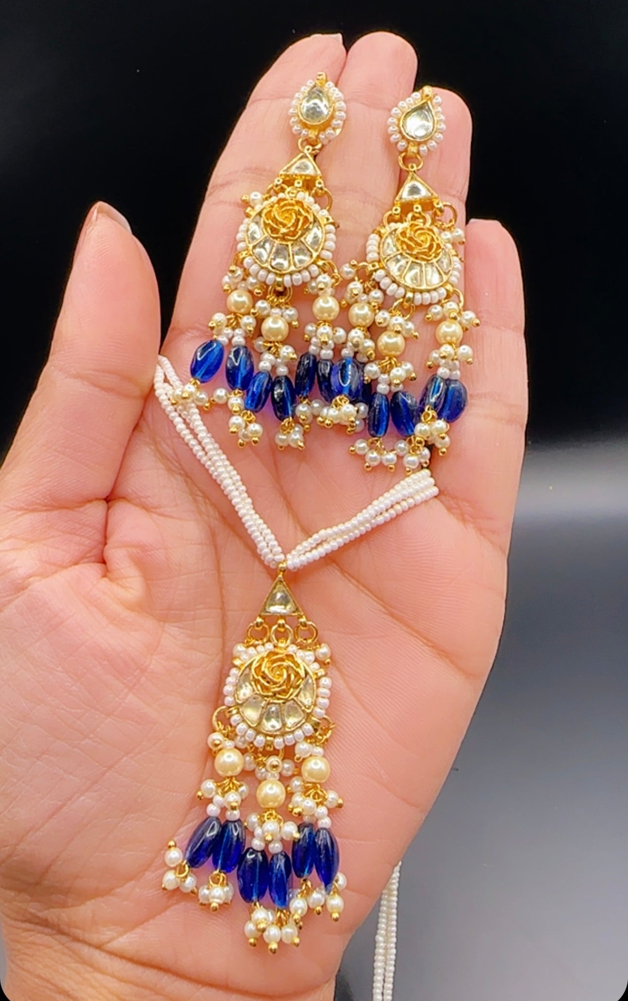 Pachi kundan pendant set