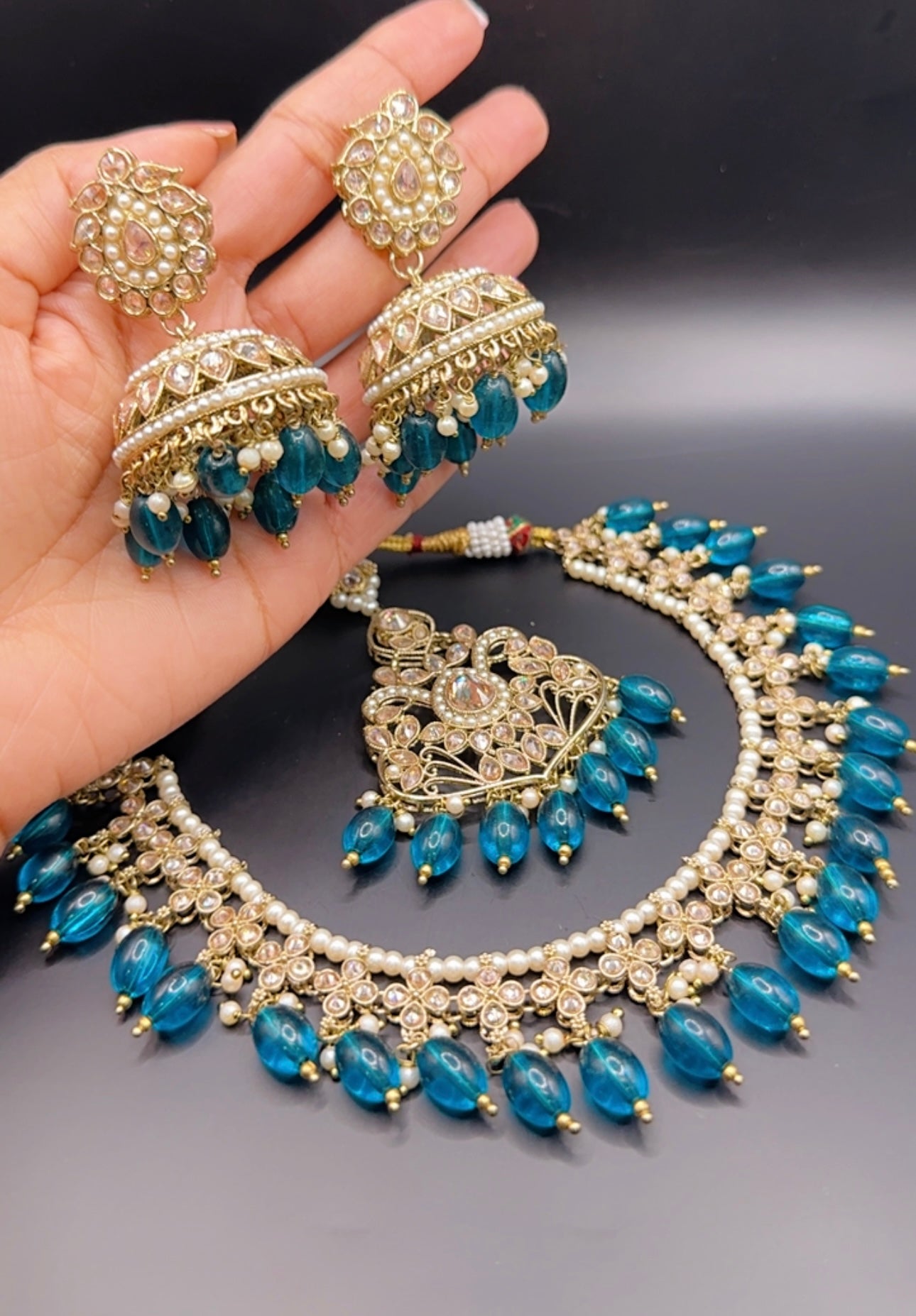 Peacock necklace set