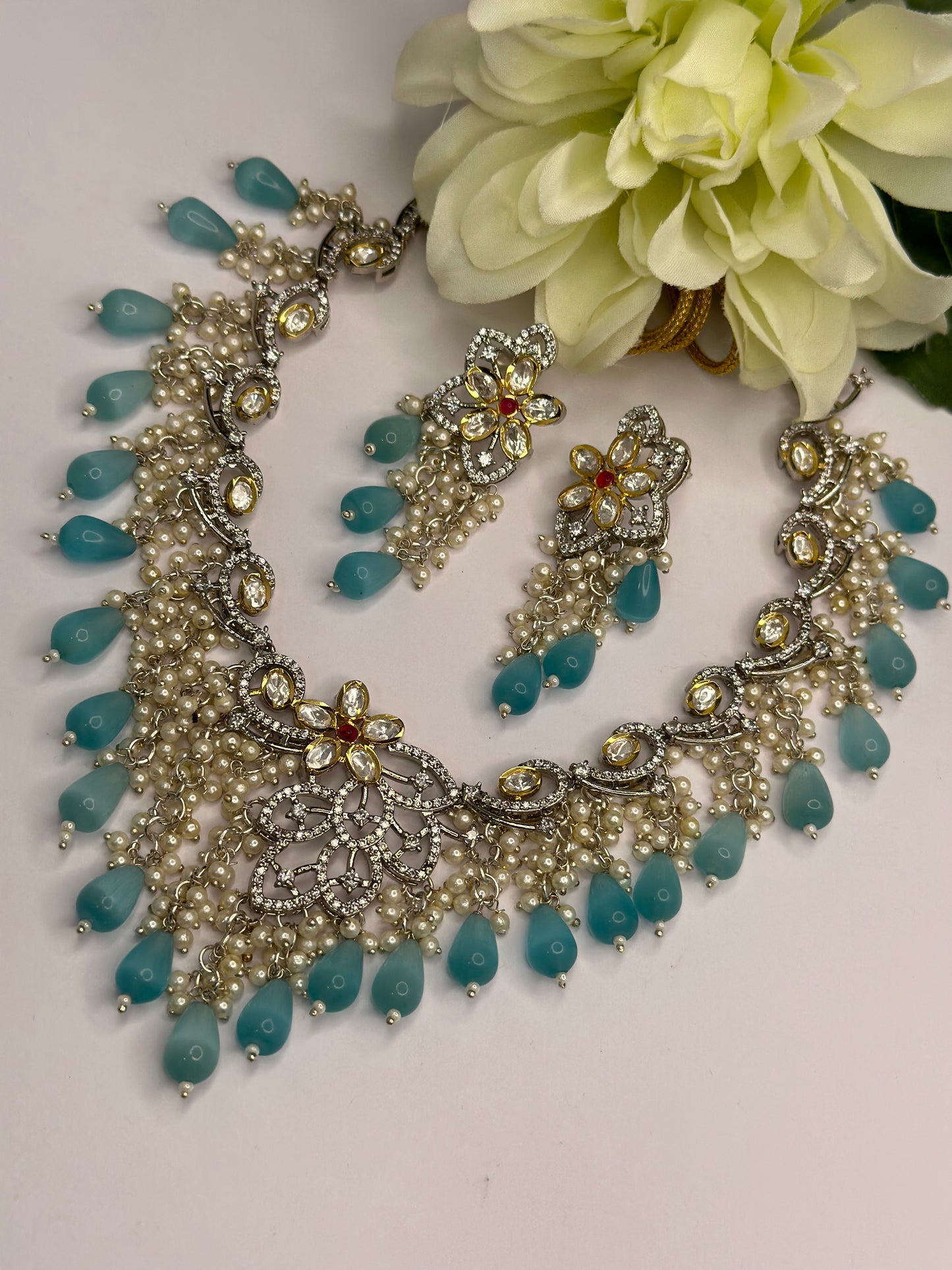 Uncut Polki kundan necklace