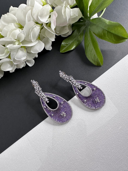 Designer earrings Lavender