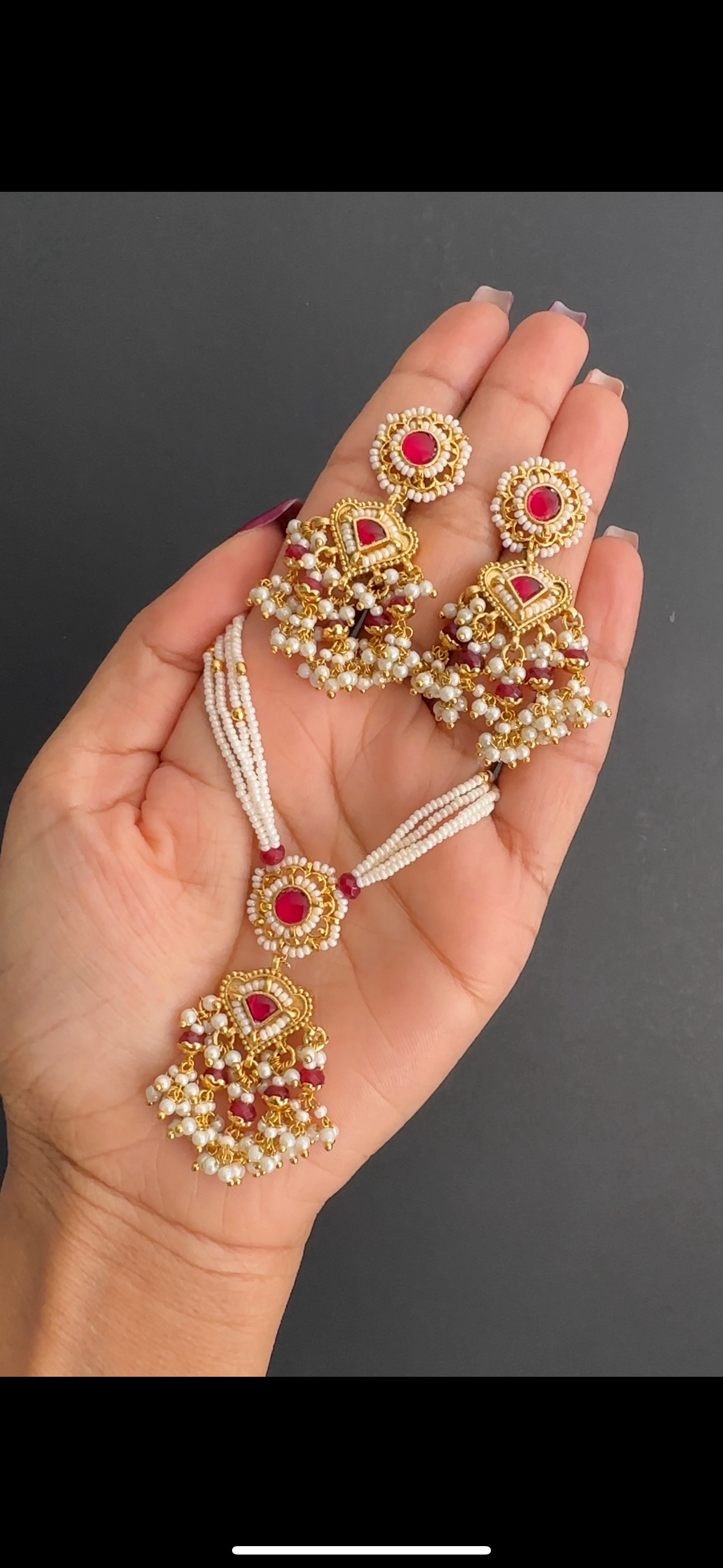 Pachi kundan pendant set