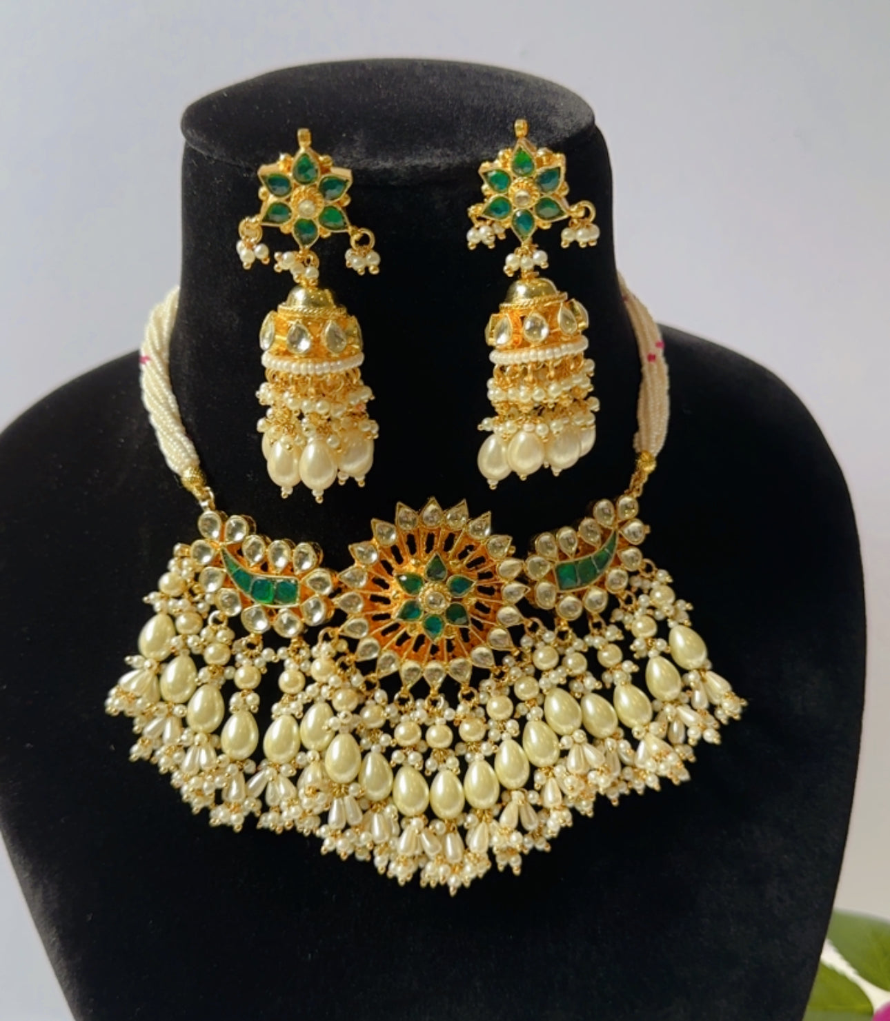 Pachi kundan choker set