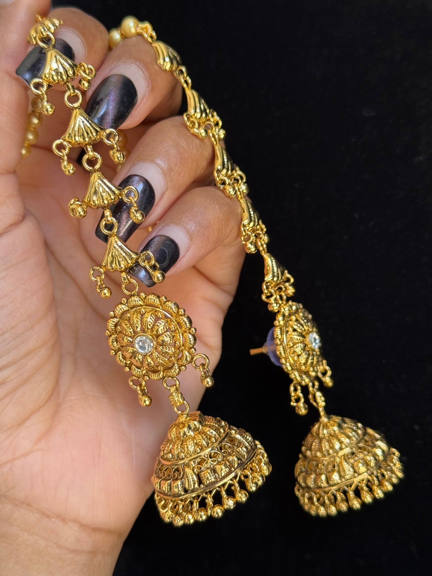 Gold look jhumka