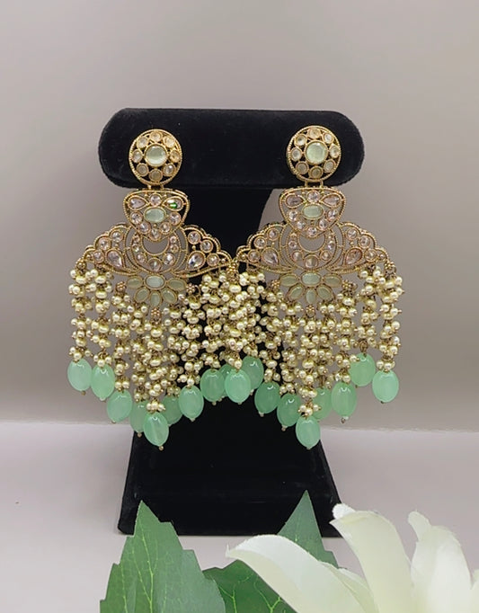 Earrings mint colour