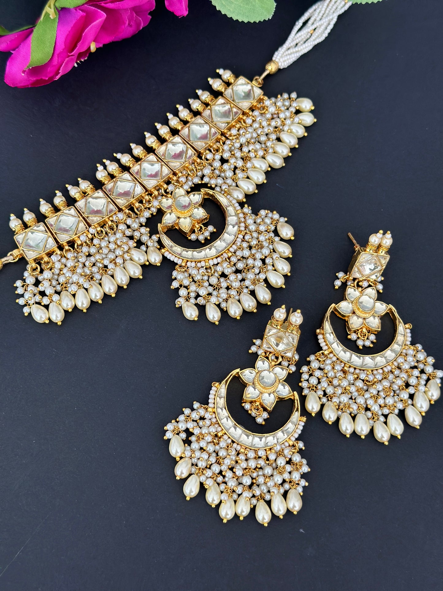 Pachi kundan choker set