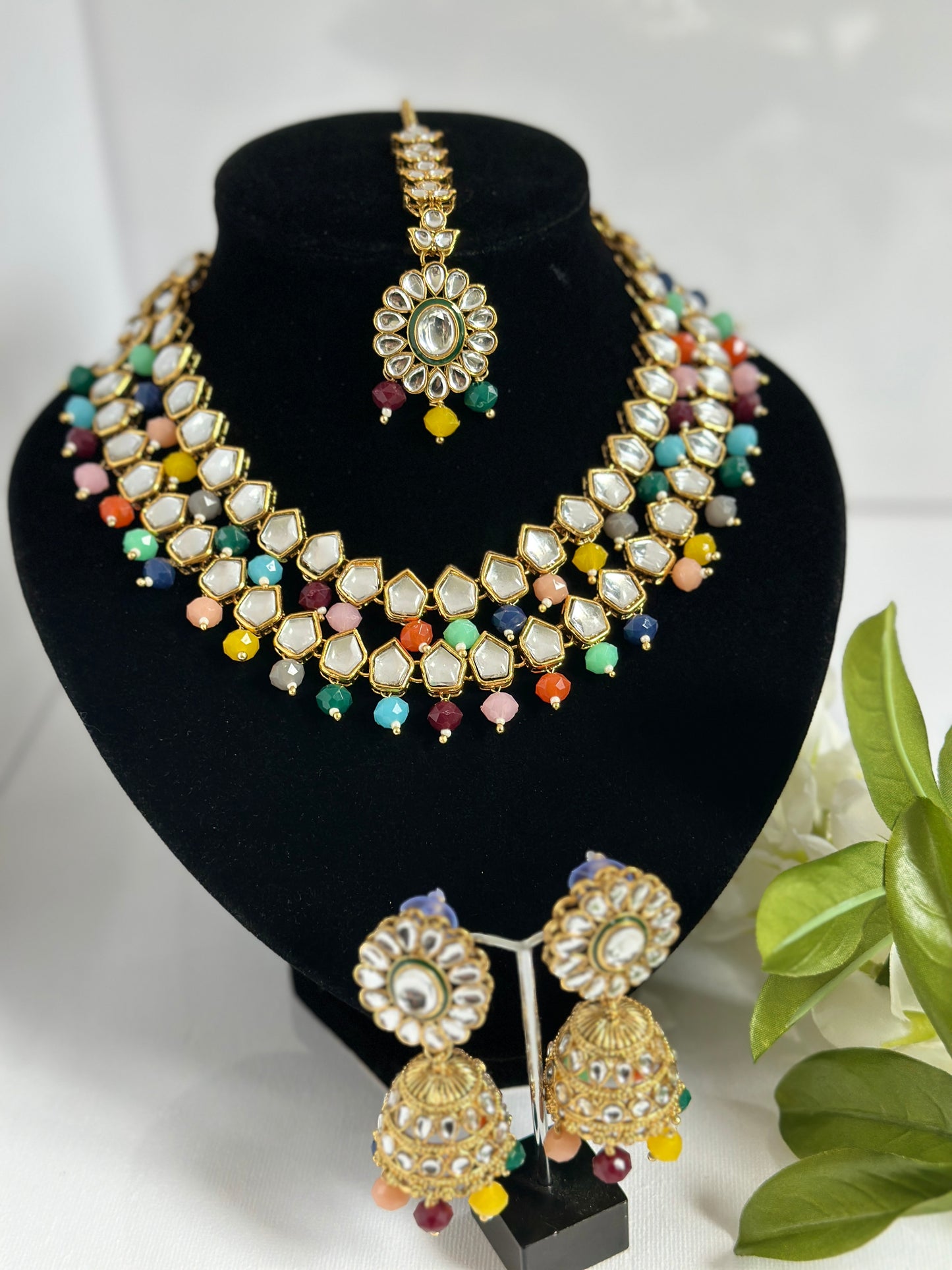 Kundan double layered set