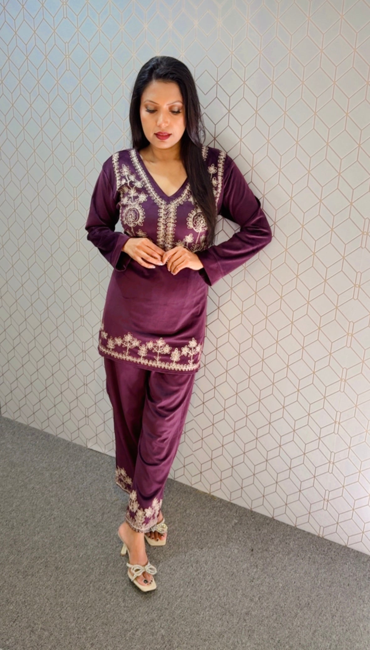 Velvet cord set