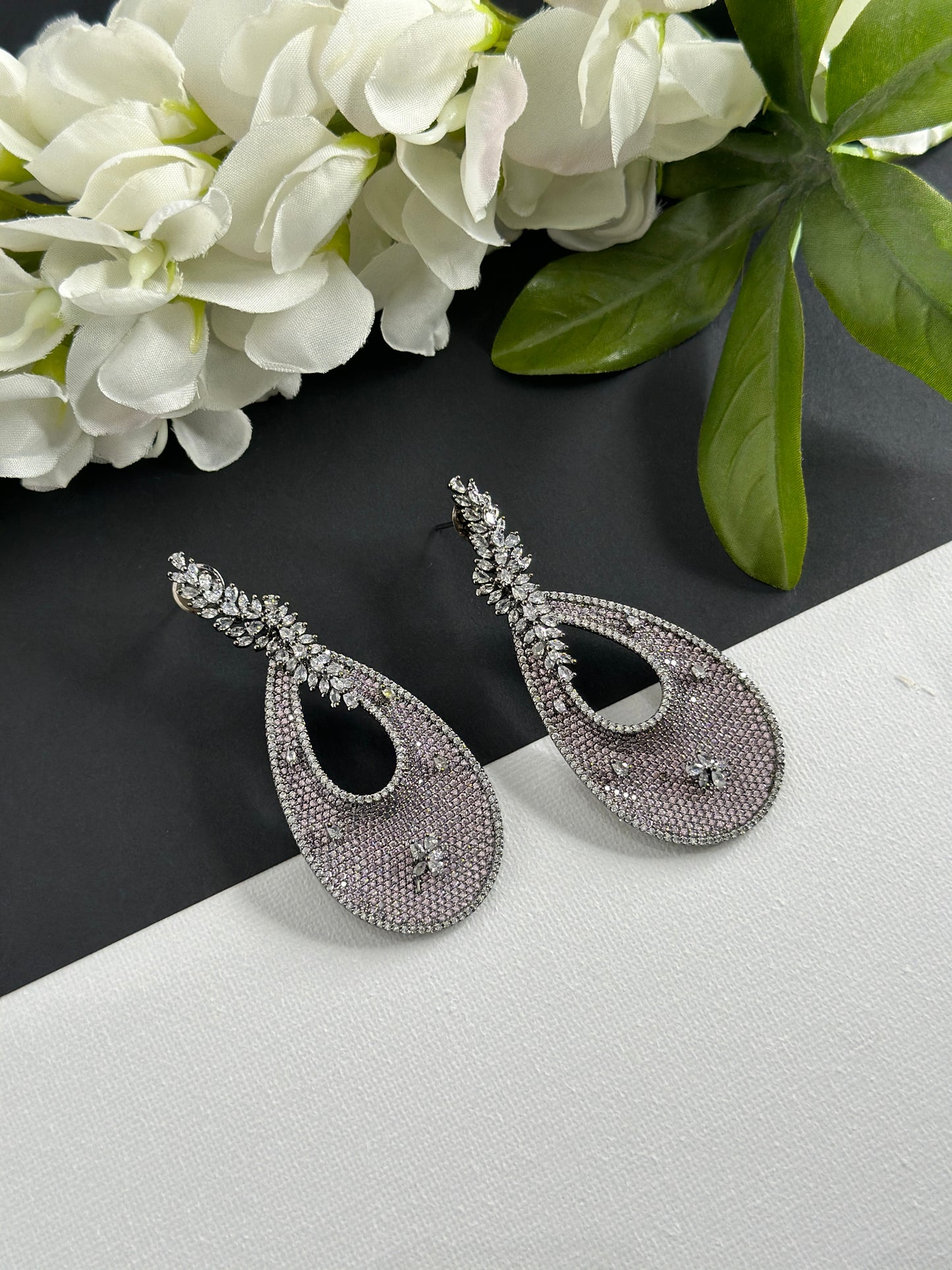 Designer earrings pink