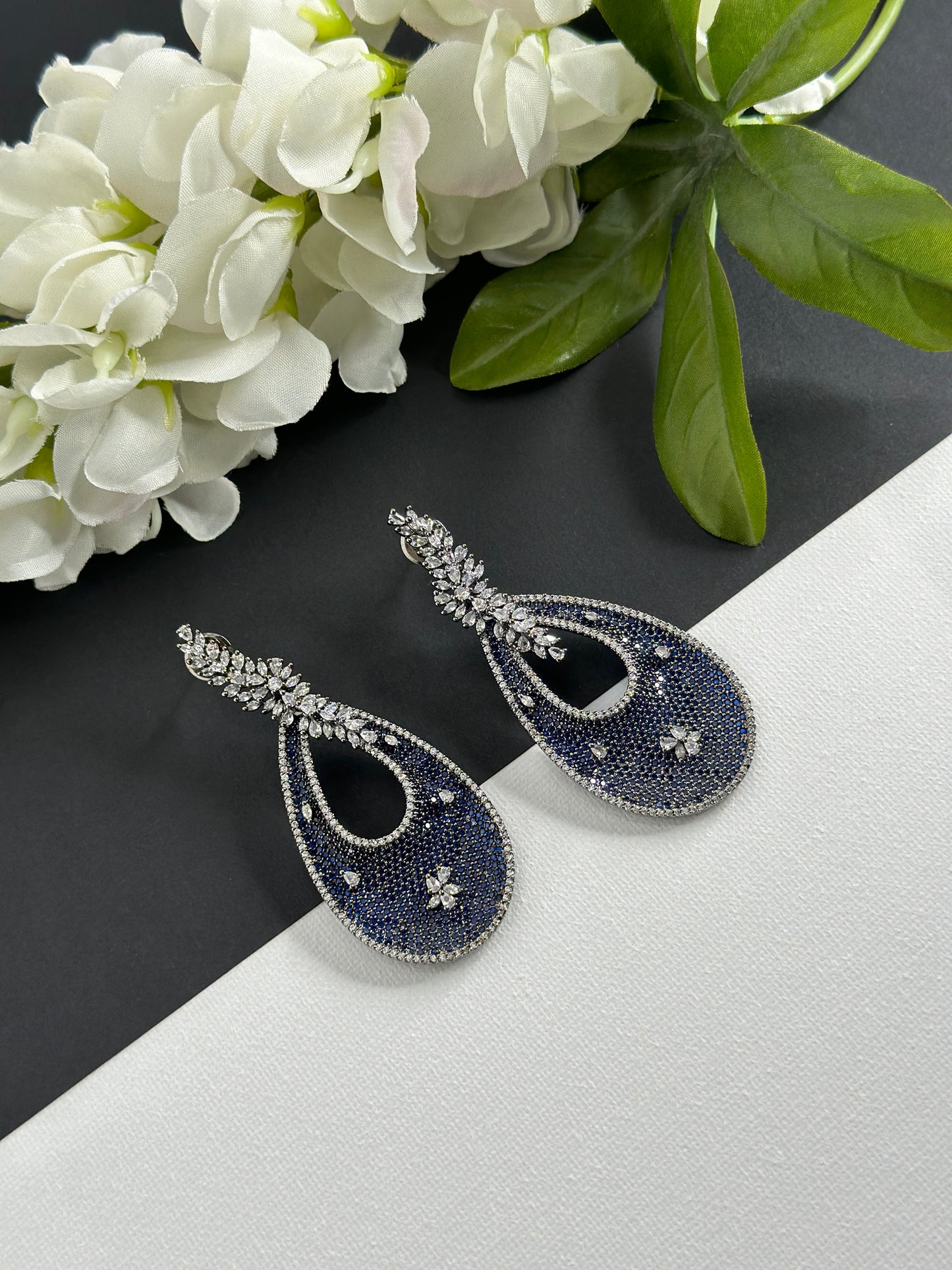 Designer earrings blue