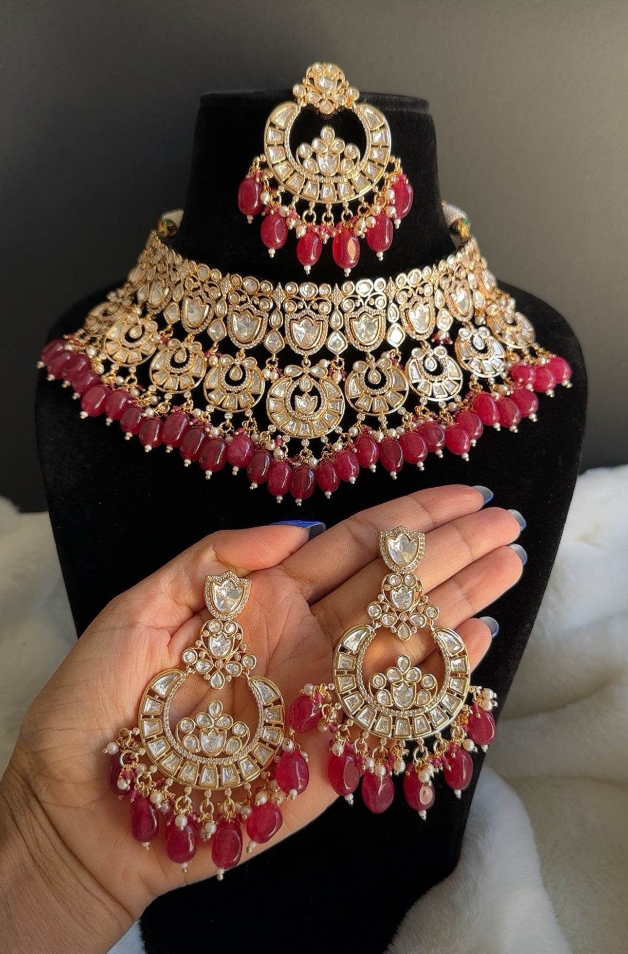 Bridal or semi bridal necklace set