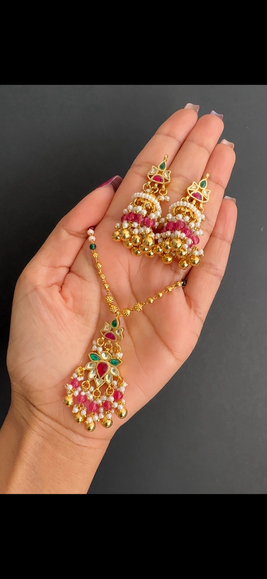 Pachi kundan pendant set