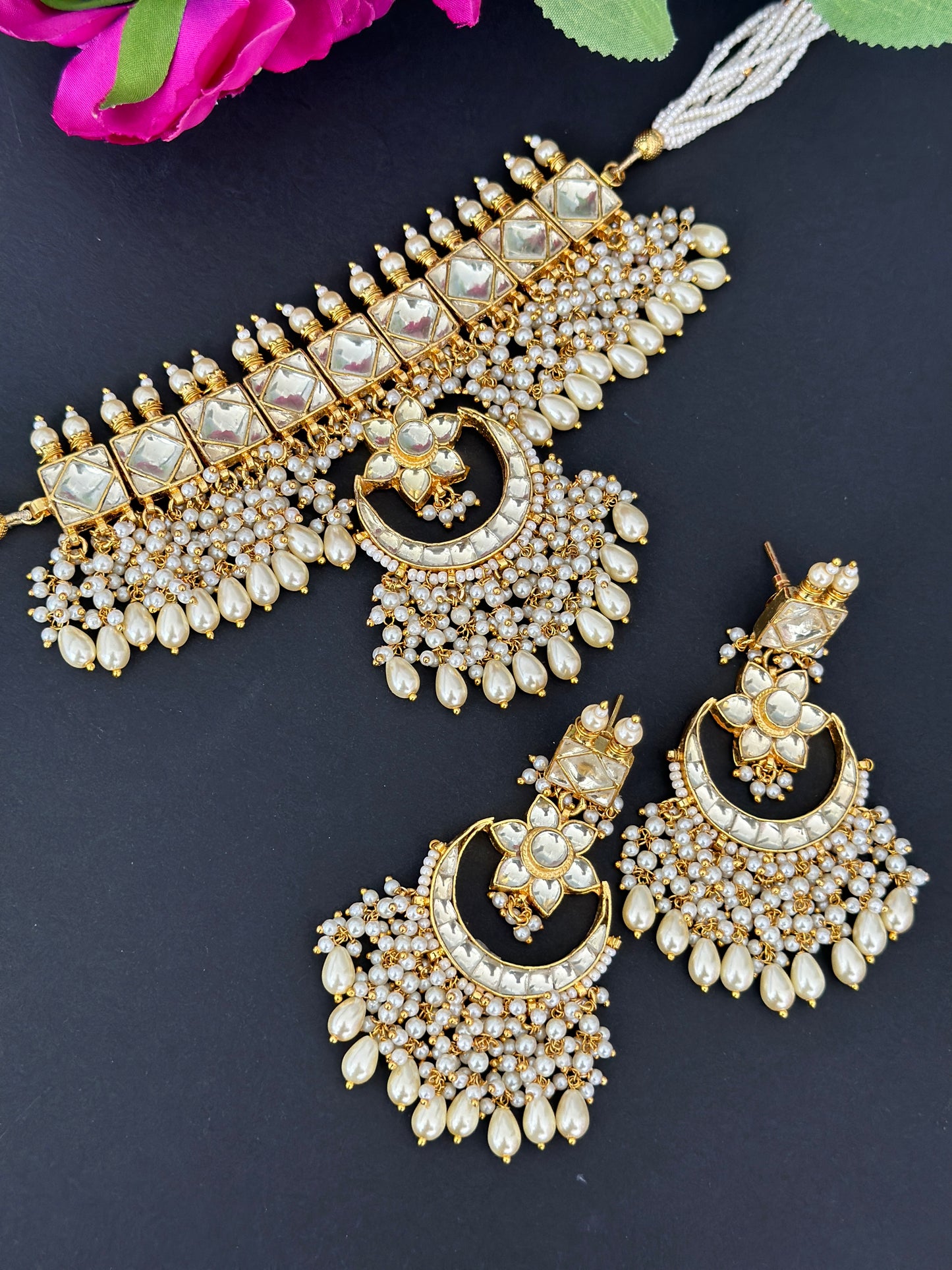 Pachi kundan choker set