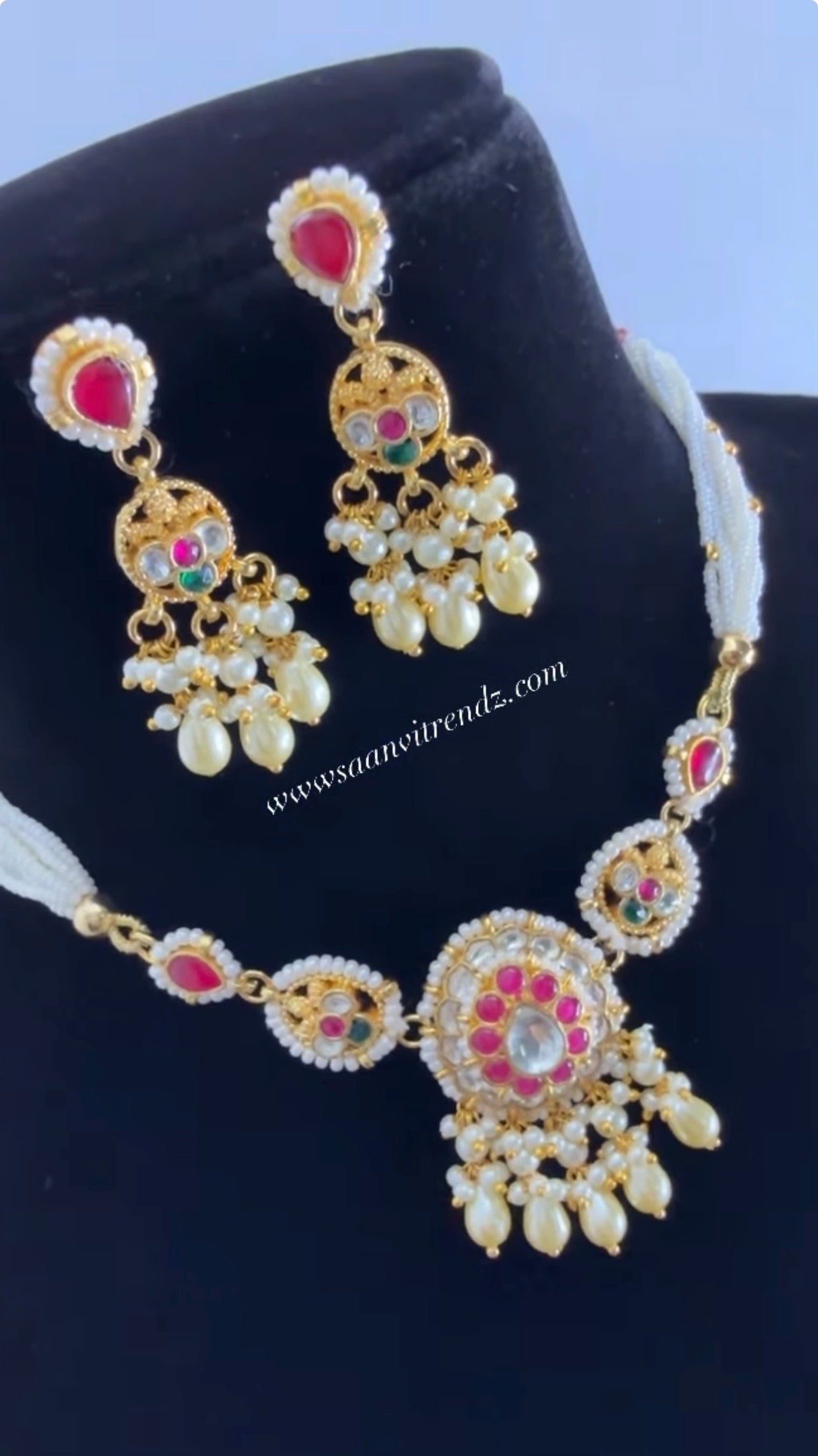 Pachi kundan choker set
