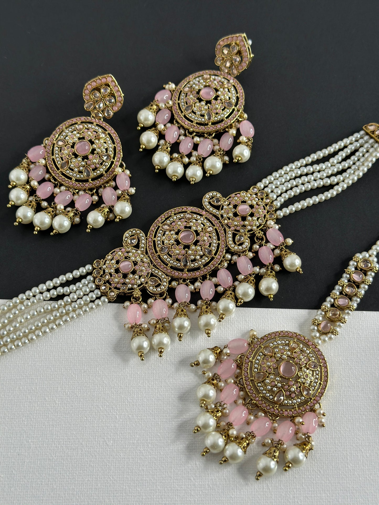 Choker set pink