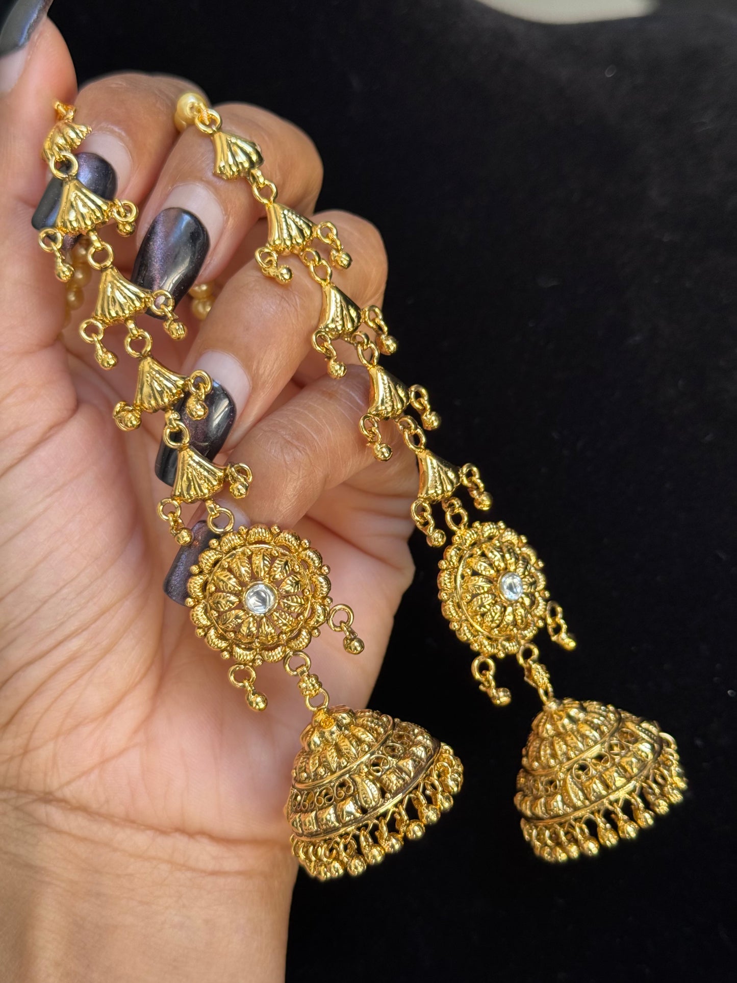 Gold look jhumka
