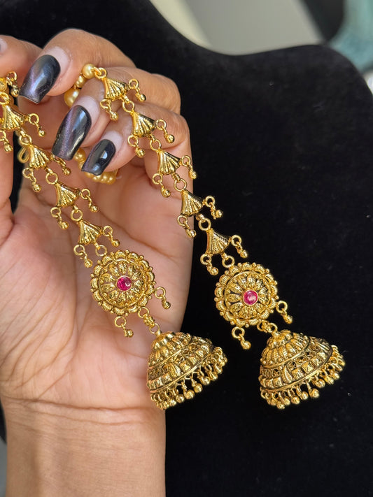 Gold look jhumka