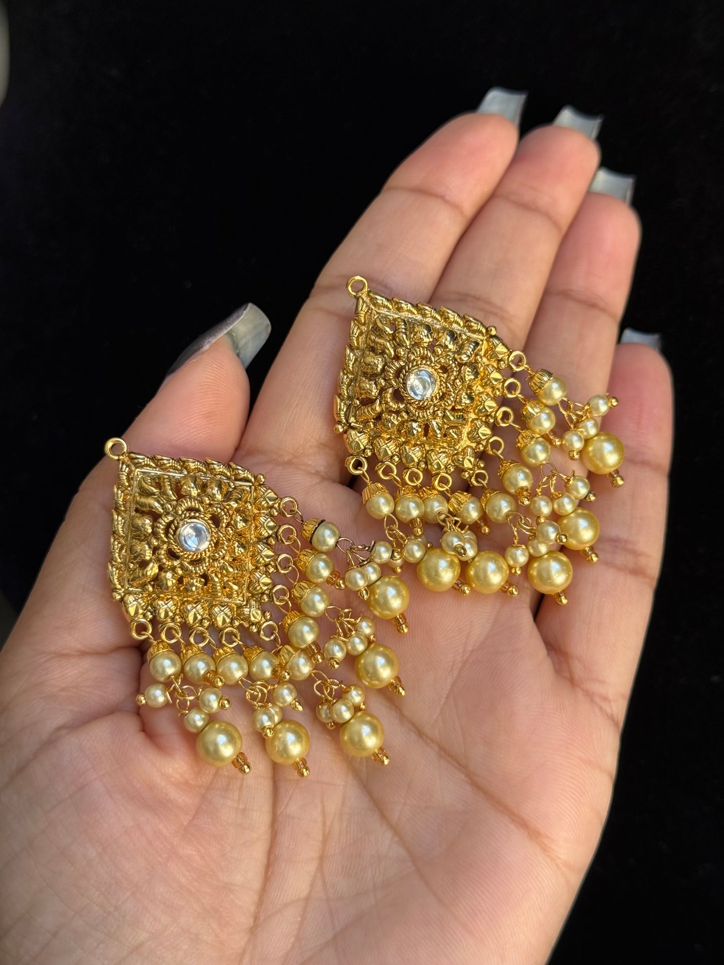 Gold look earrings