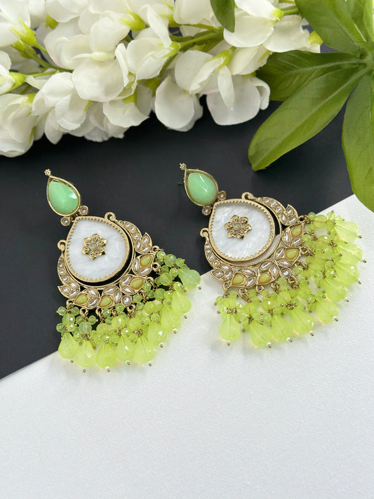 Kundan earrings Mint