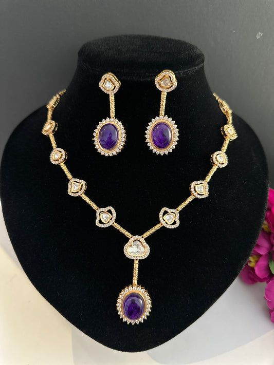 Uncut Necklace Purple