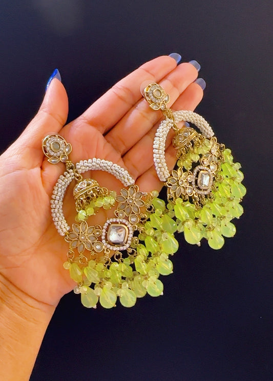 Kundan earrings Mint