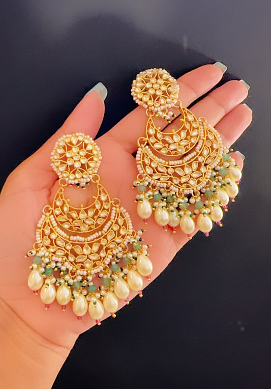 Pachi kundan earrings