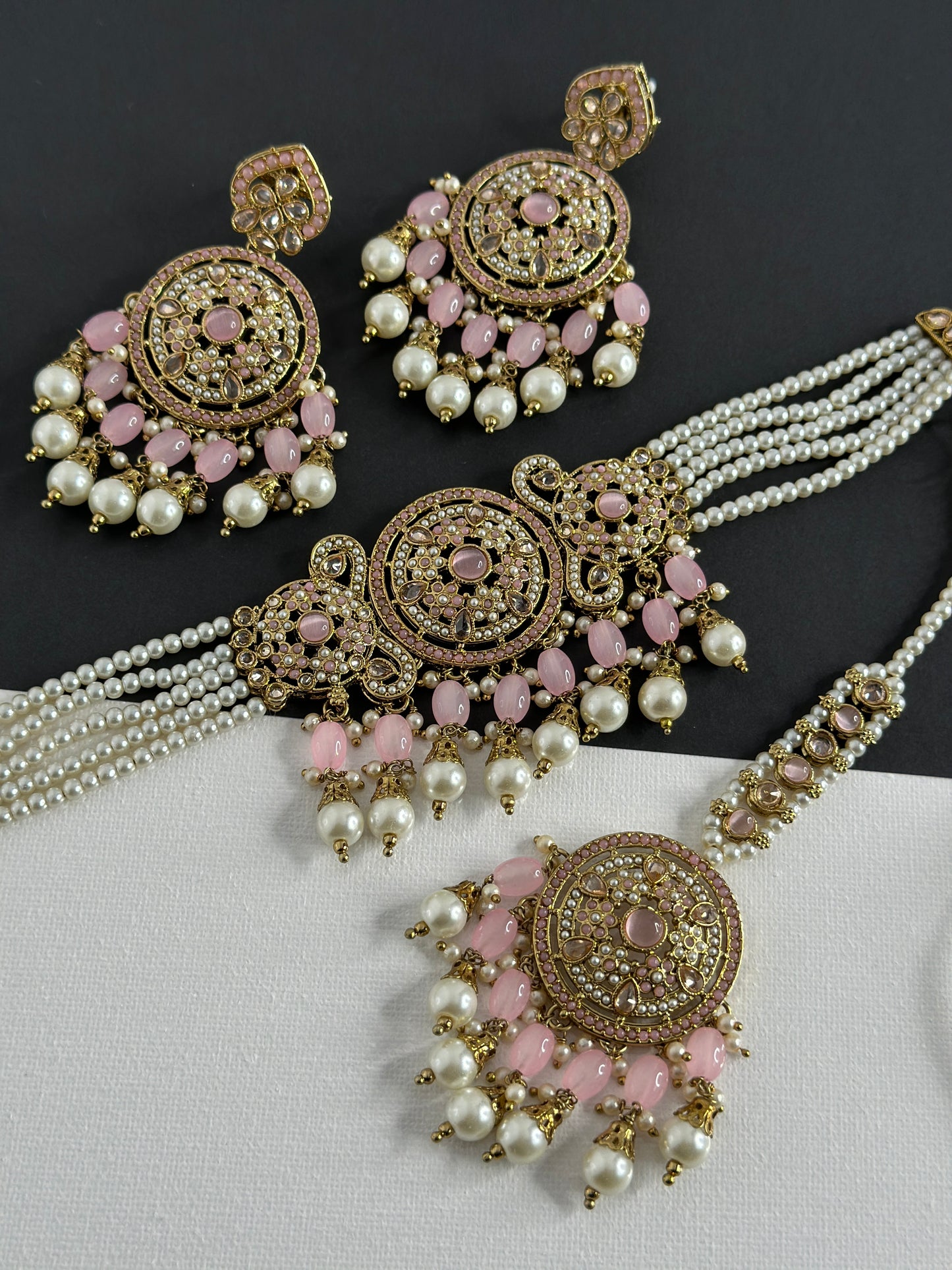 Choker set pink