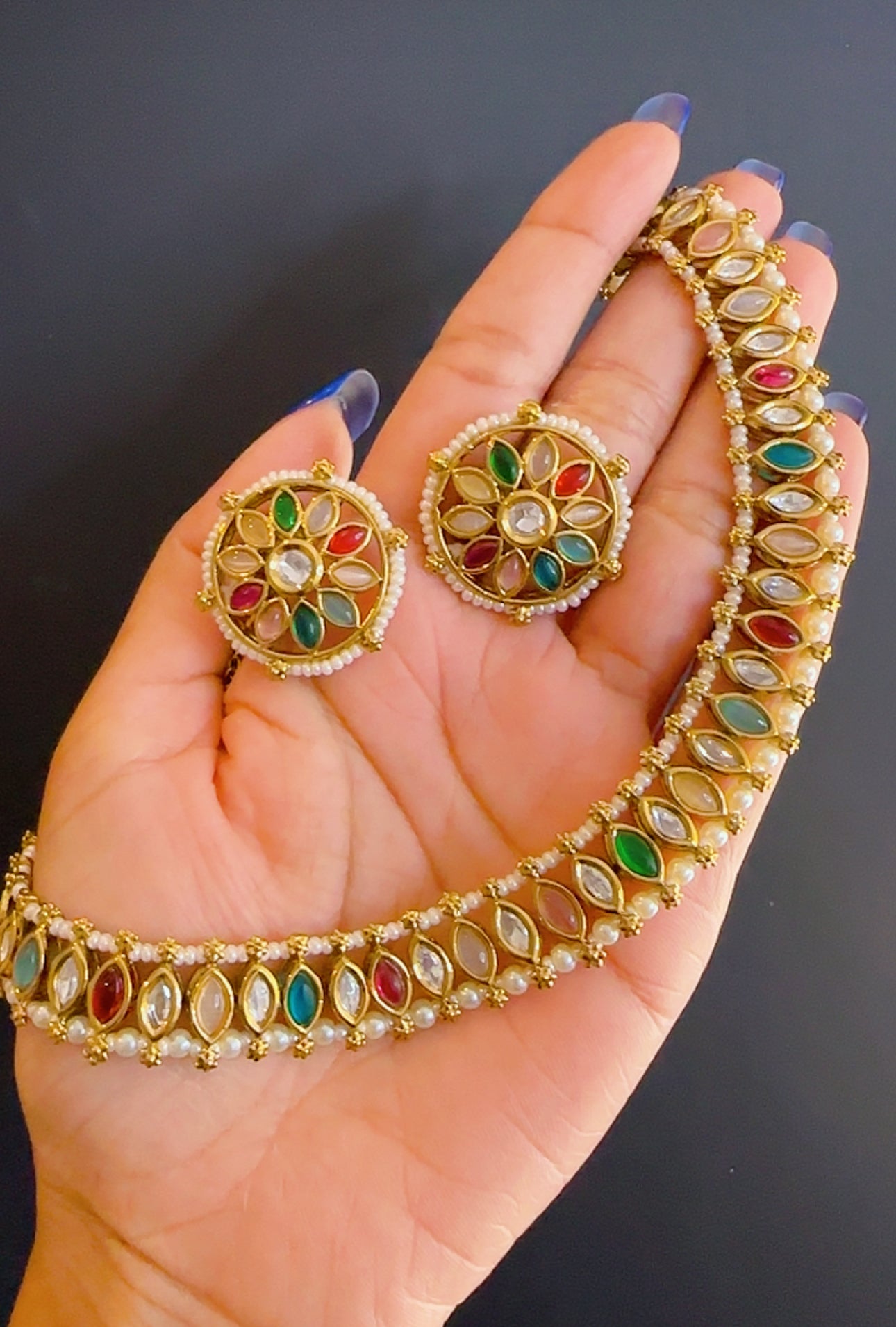Kundan neckline Multi