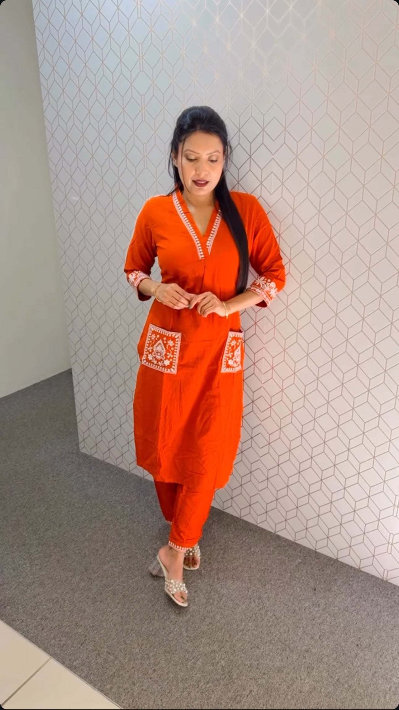 Co ord set in cotton flex