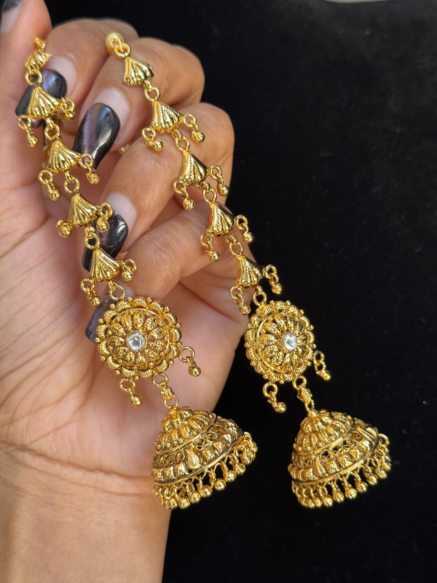 Gold look jhumka
