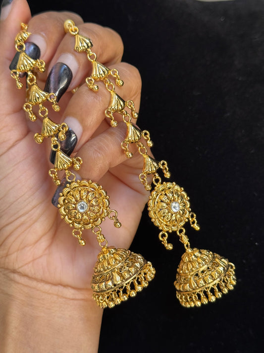 Gold look jhumka