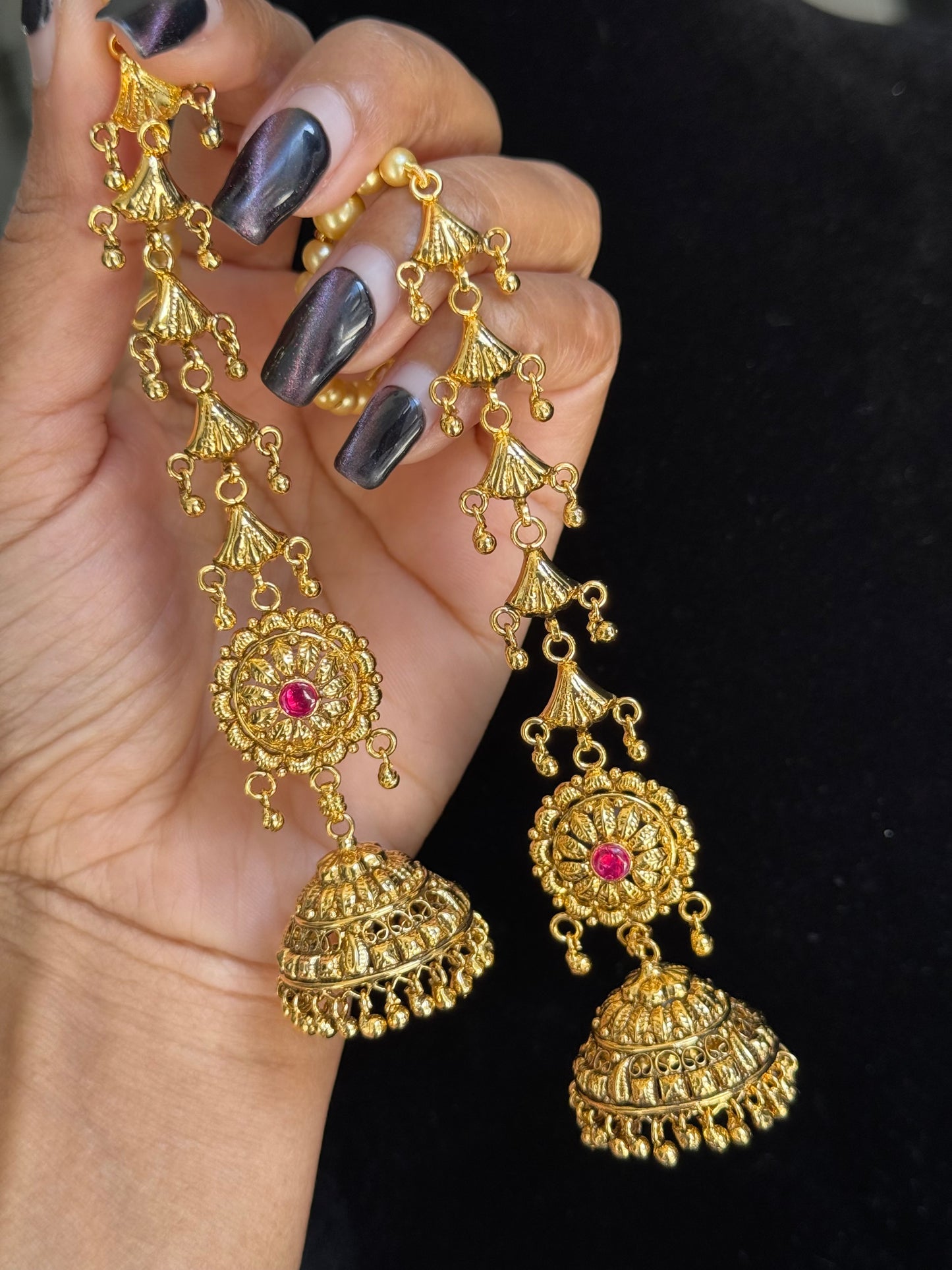 Gold look jhumka