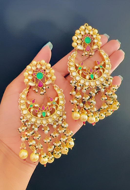 Pachi kundan earrings