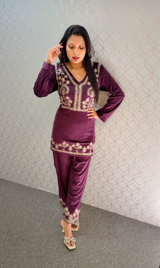 Velvet cord set