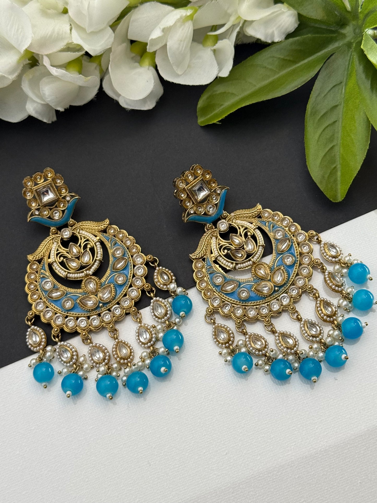 Kundan earrings firoji