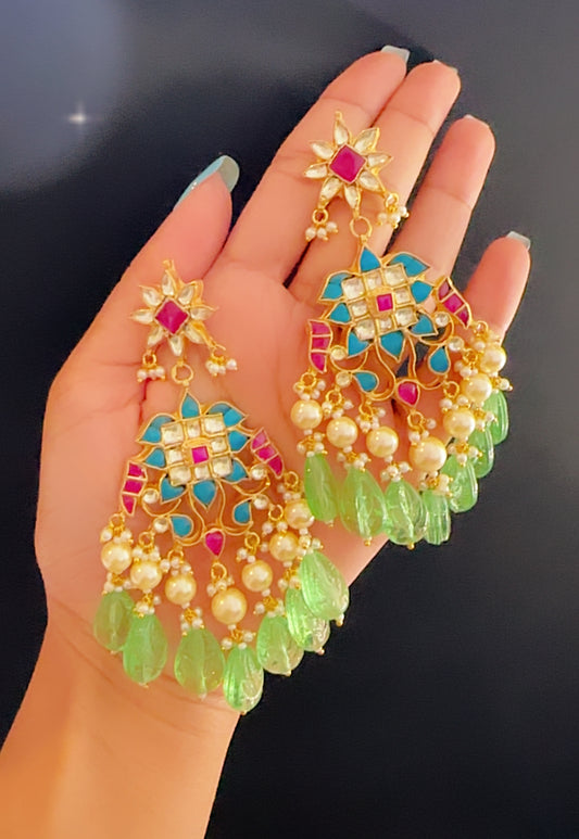 Pachi kundan earrings