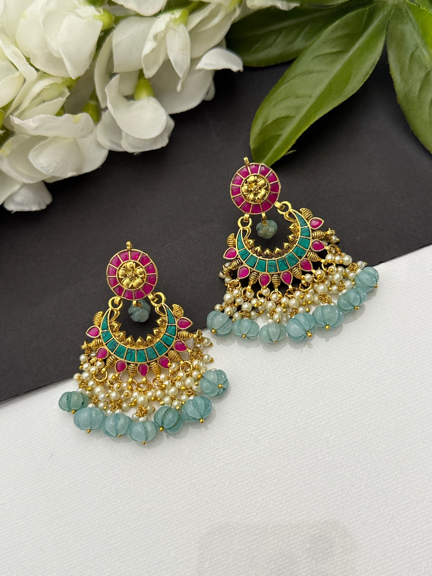Pachi kundan earrings