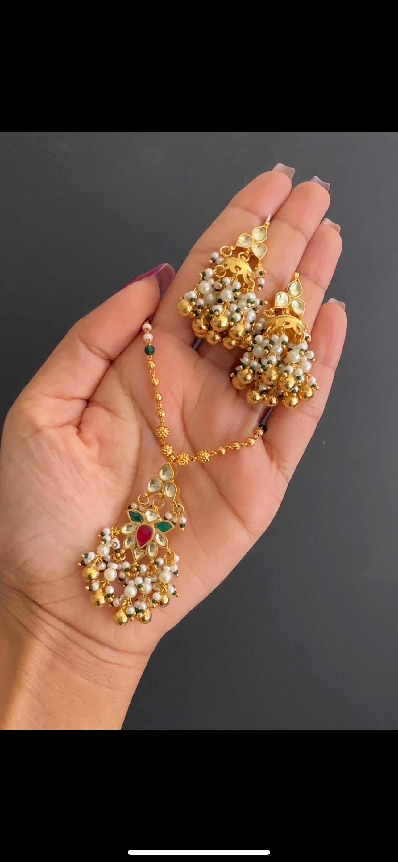 Pachi kundan pendant set